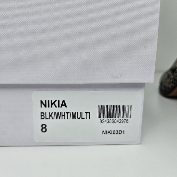 Steven N.Y. Nikia Multi Color Snake Print Fabric Notch Out Heel Boot Sz 8 & 8.5 - Picture 13 of 15